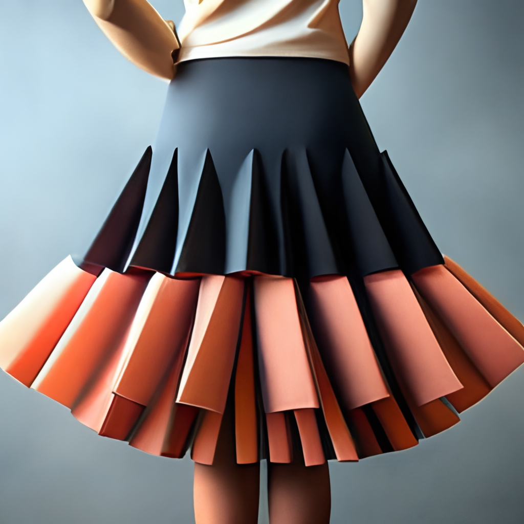 A dancing pleated skirt origami
