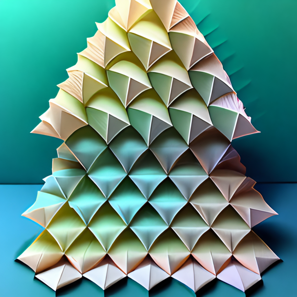 pleated paper origami tessellation small divisions