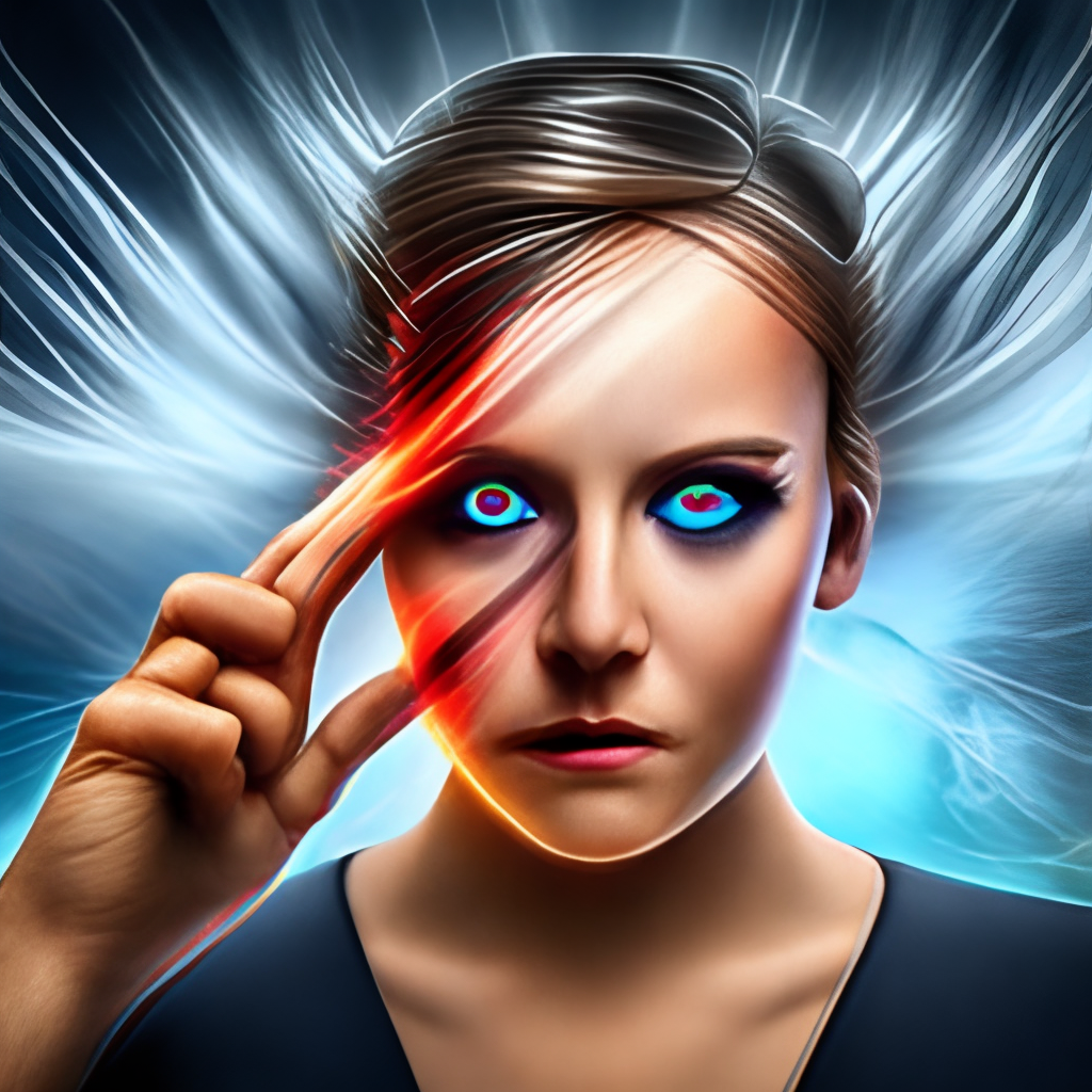 a women with electrifying eyes