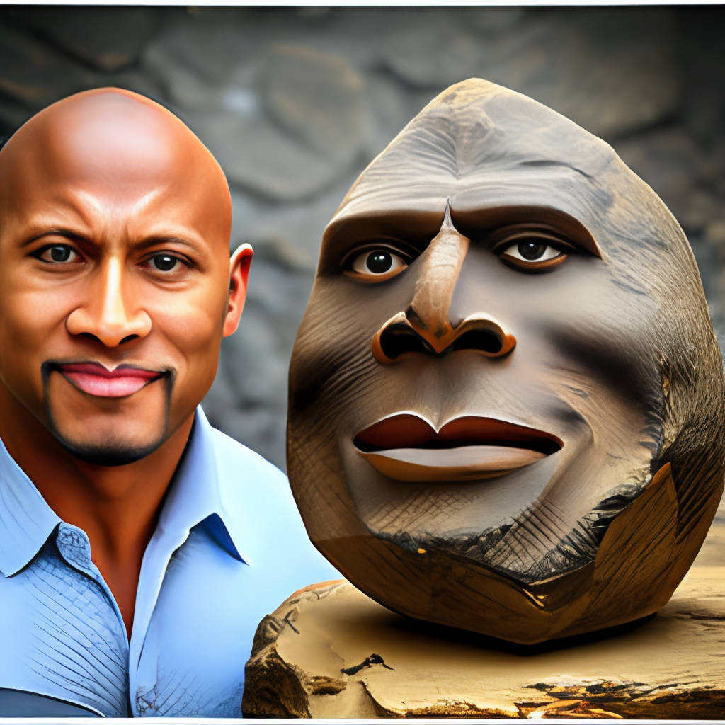A literal rock that resembles Dwayne "The Rock" Johnson