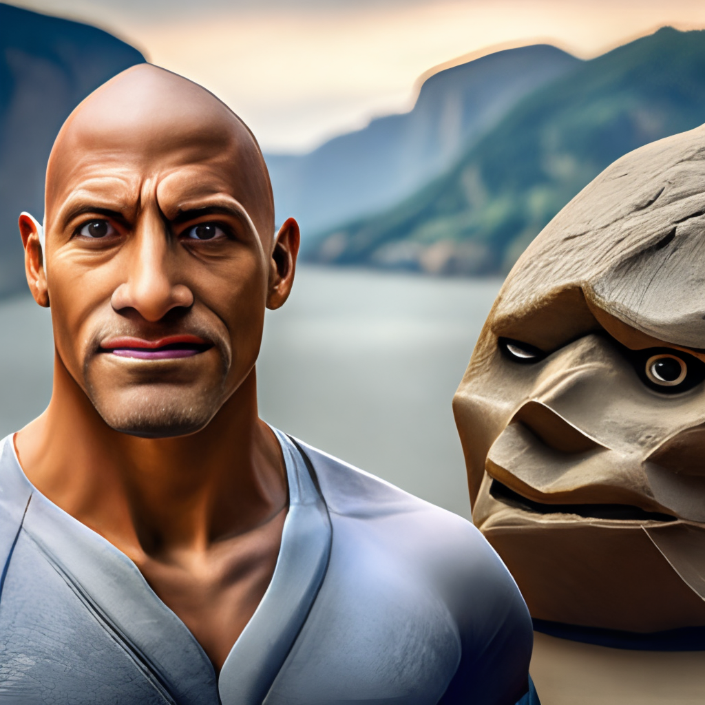 A literal rock that resembles Dwayne "The Rock" Johnson