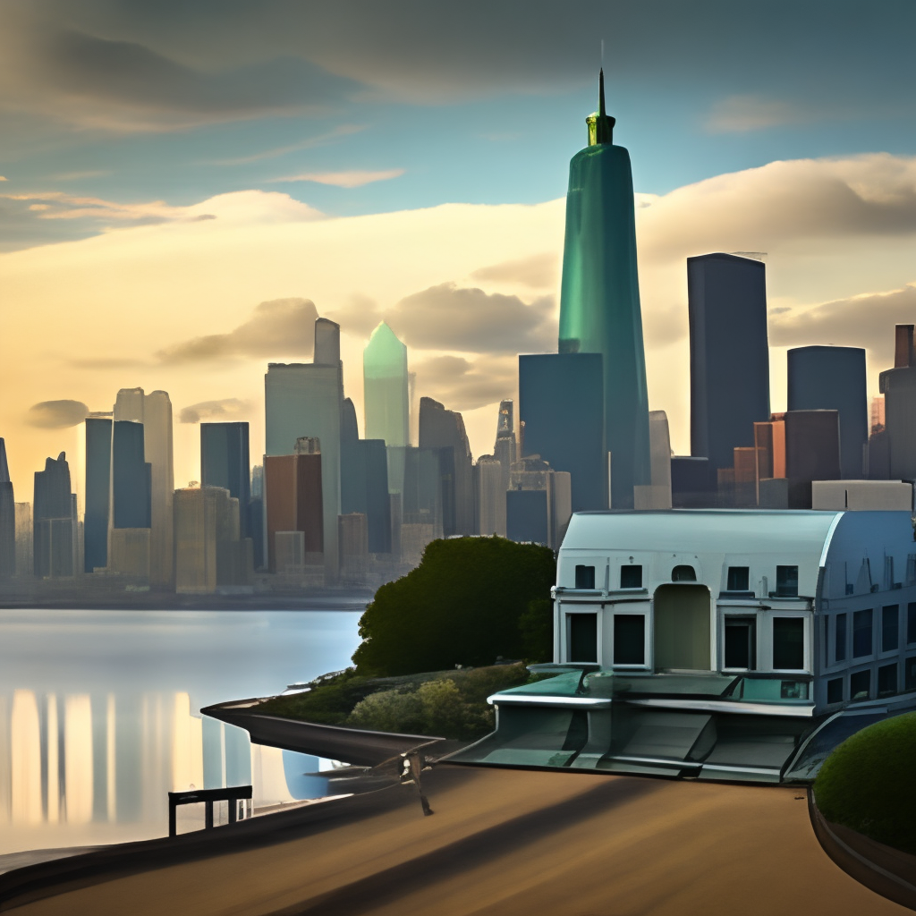 skyline of an american city daylight