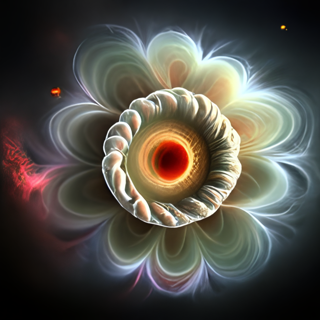 a rotating nebula.