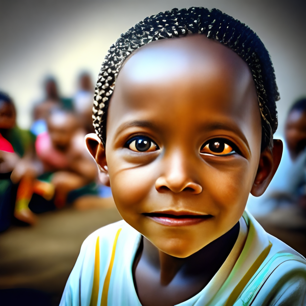 a kids faces thats cared