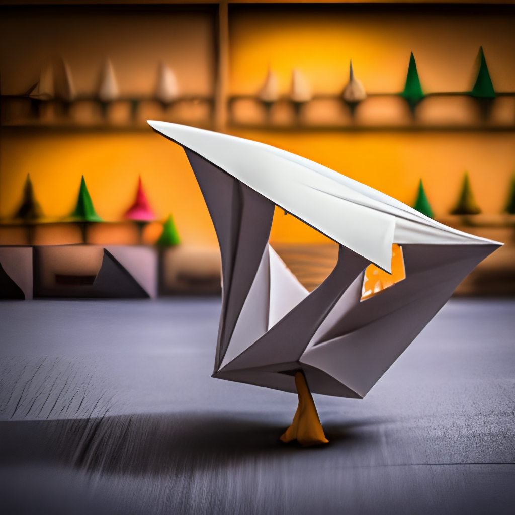 Paper art origami crane