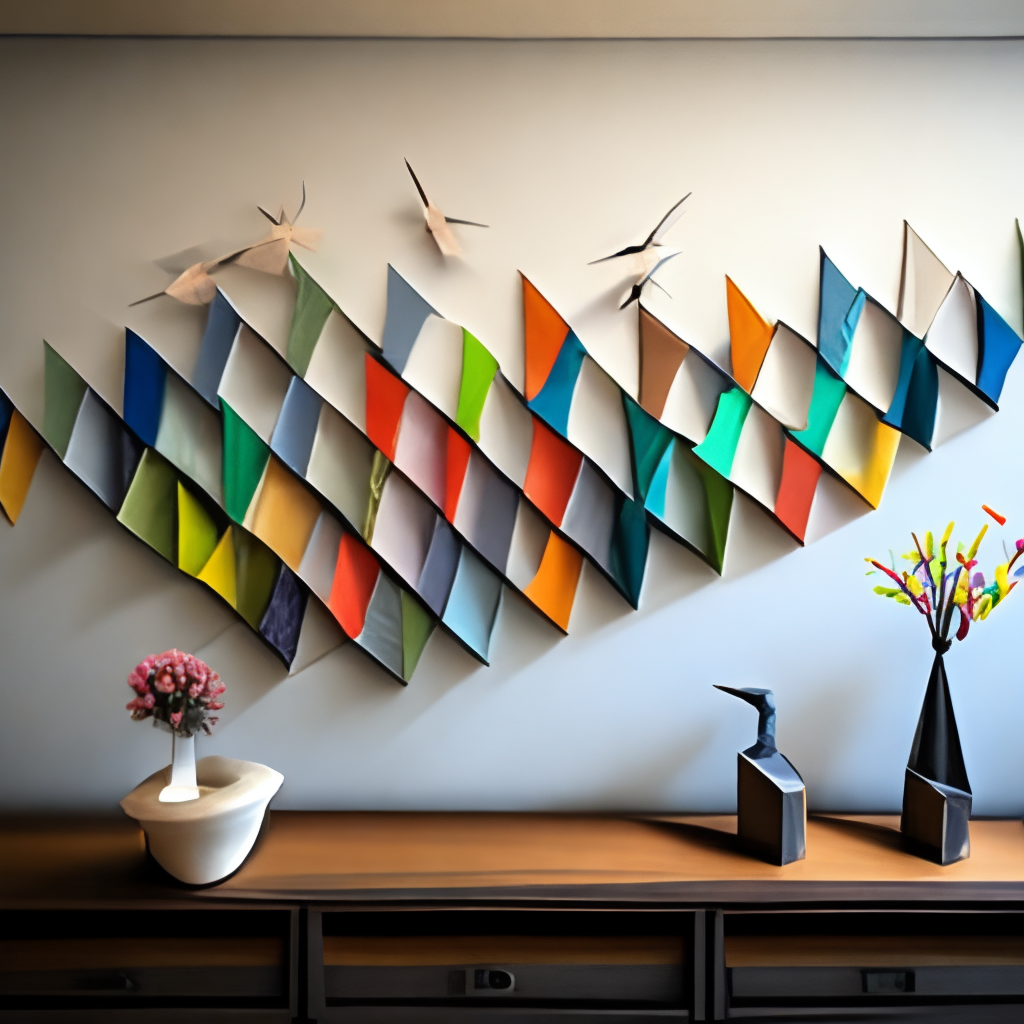 origami wall art decor