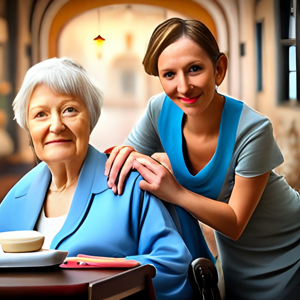 An old lady and her boss