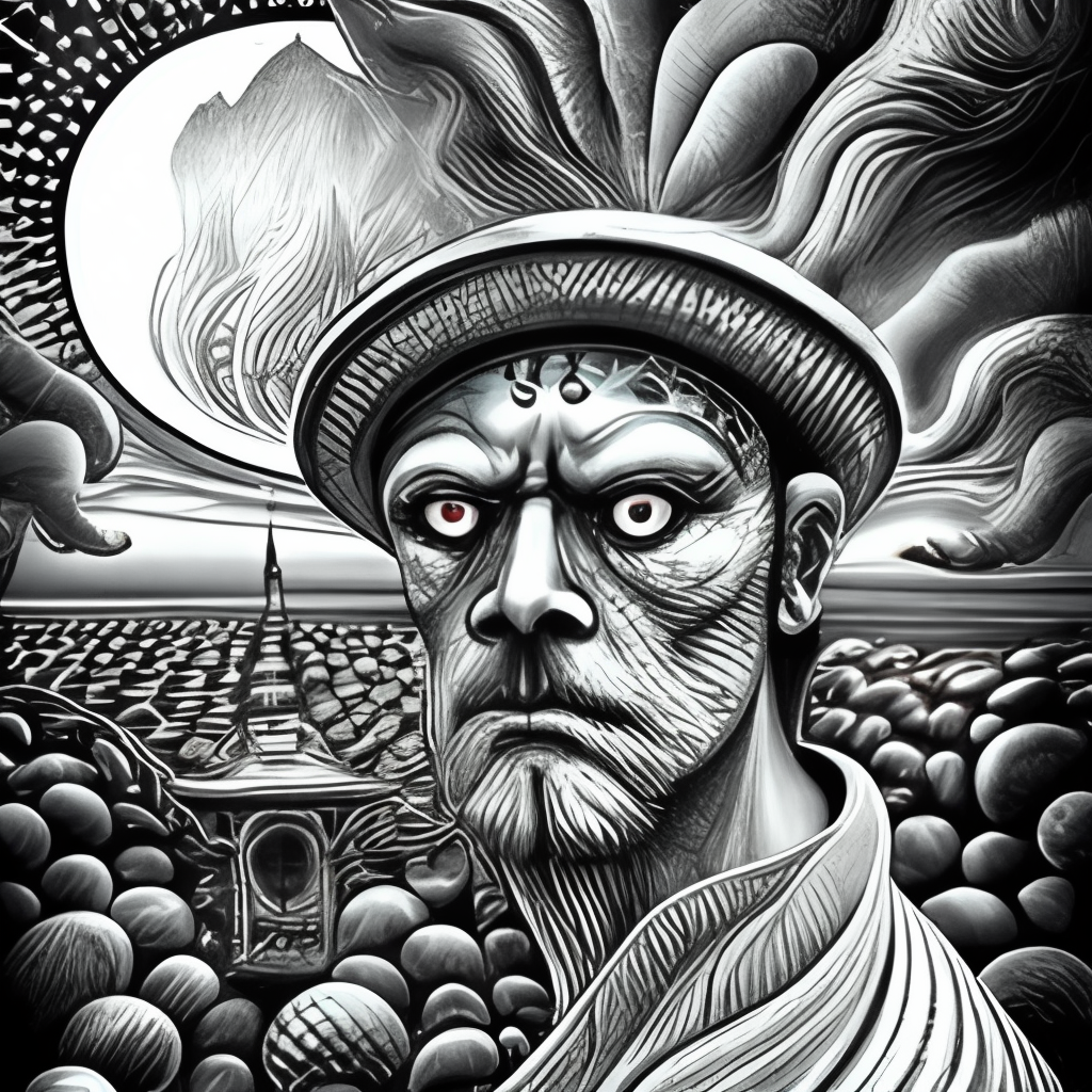 wicked man spending the night in the gaze of strange eyes, vintage, promiscuous, black and white, detailed, intricate ink, illustration, bittersweet, hd, surreal