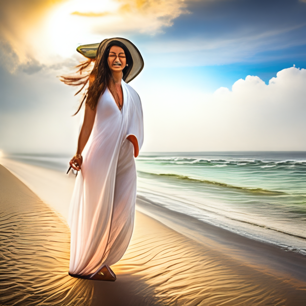 goddess on beach