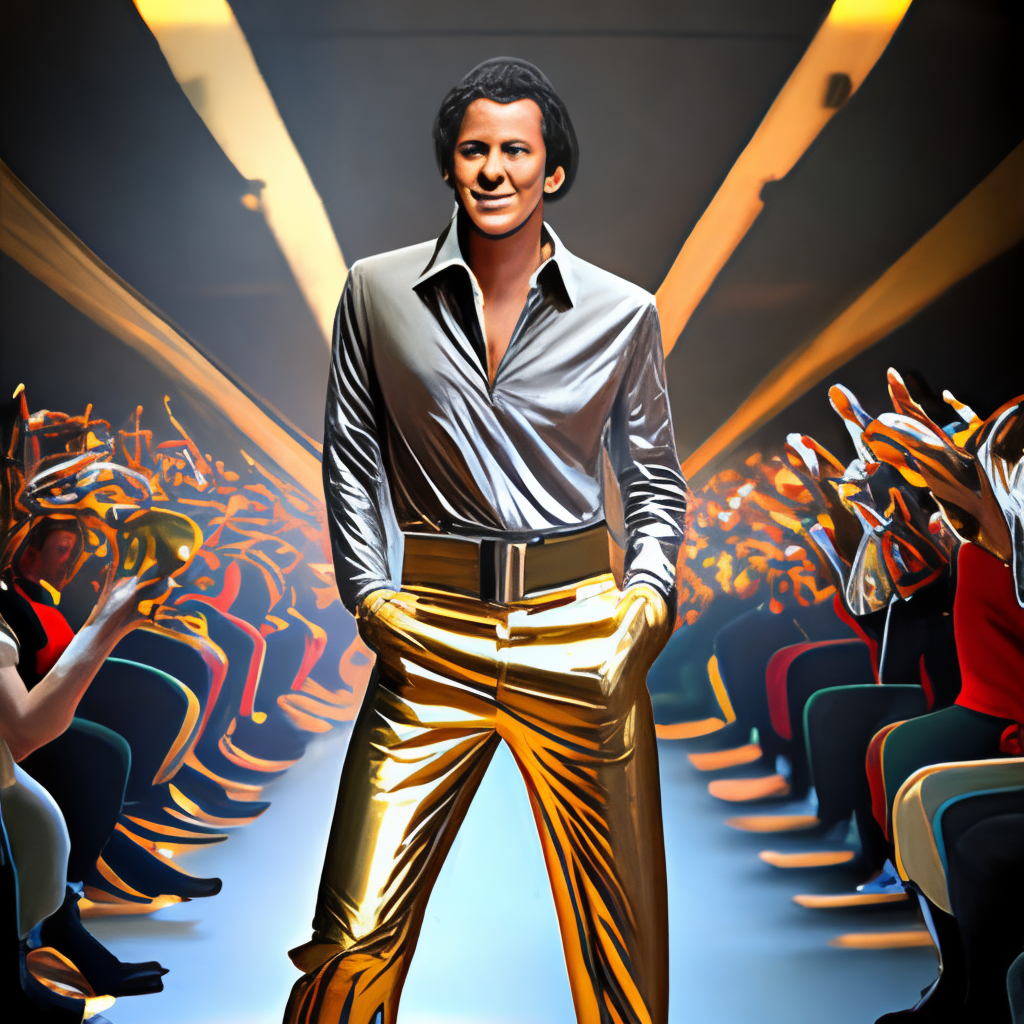 make a image of Michael  Jackson in his gold pants