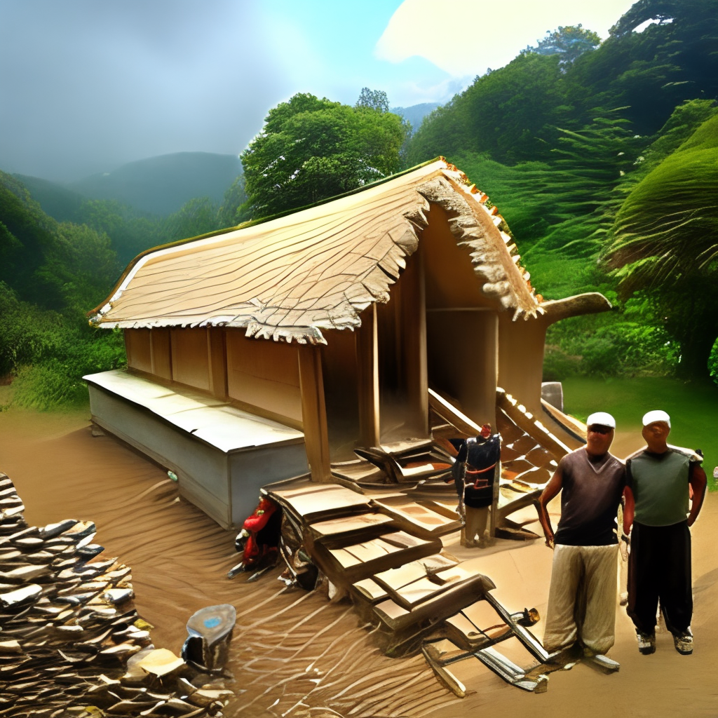 Devils build a house
