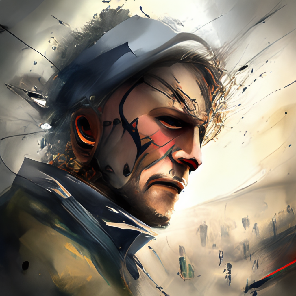 ultra detailed portrait in watercolor painting of devil in the guise of a builder, ((high quality illustration in style by Yoji Shinkawa)), dynamic pose, perfect anatomy, centered, approach to perfection, detailed and intricate environment, sharp focus, global illumination, volumetric lighting, cinematic lighting, cell shading, 8k, cinematic dramatic atmosphere, trending on artstation, concept art, ((Art by Yoji Shinkawa))