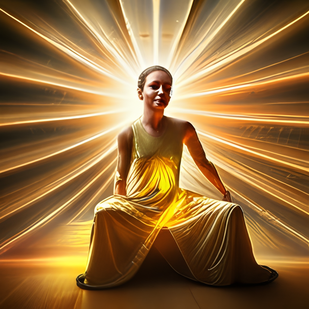 Body meditation made of gold