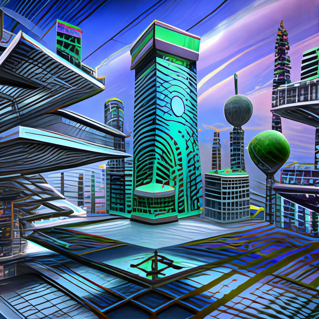 
Futuristic city bioarchitecture style