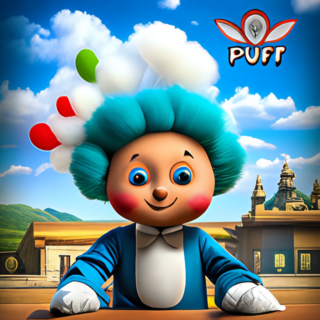 un puffo che vola