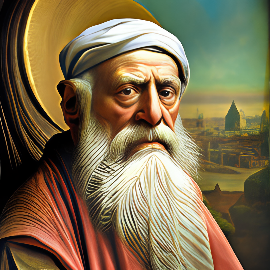 image of the Prophet Isaiah in old age aside;