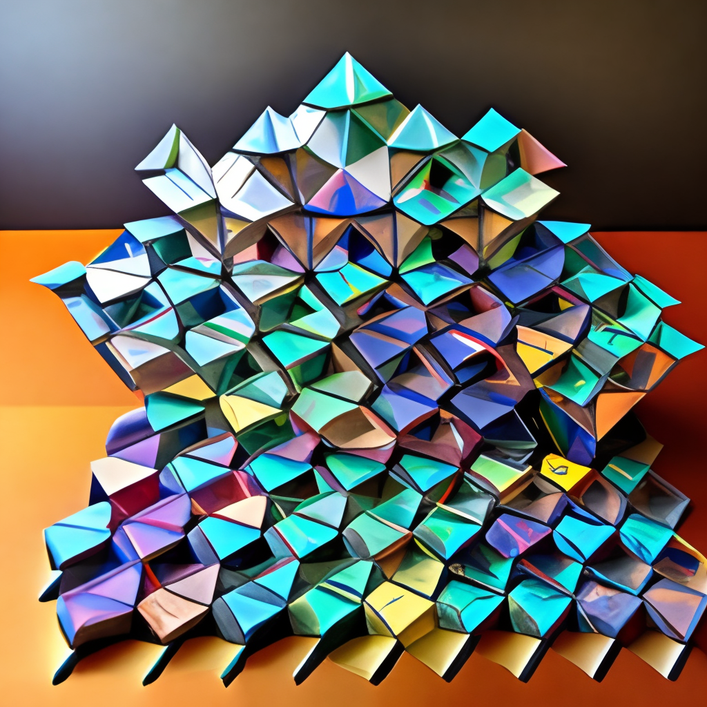 Origami tessellation pentagon tiles 