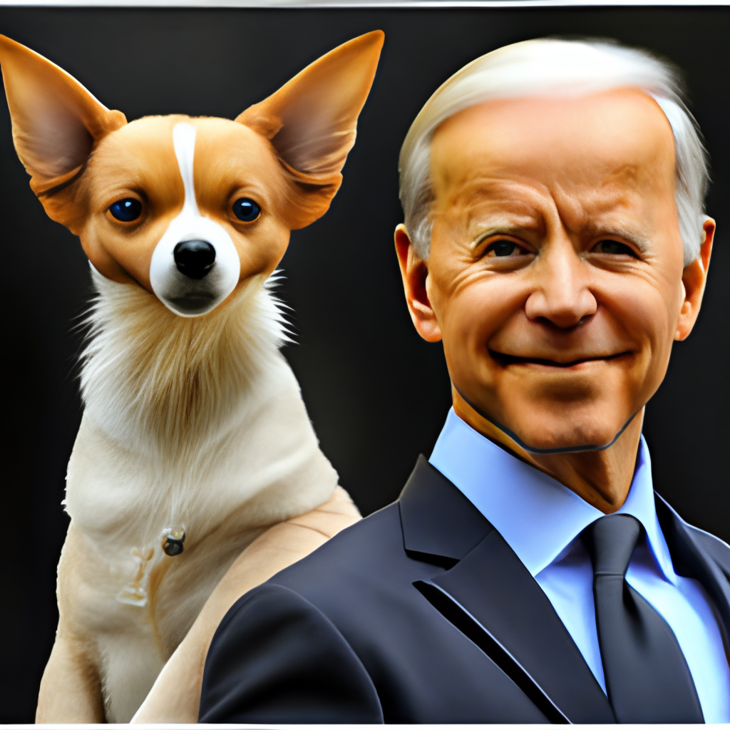 Joe Biden with Chihuahua face