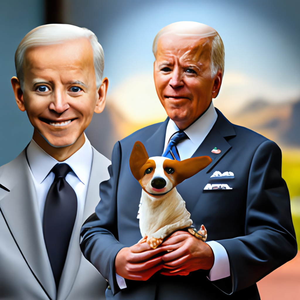 Joe Biden with Chihuahua face