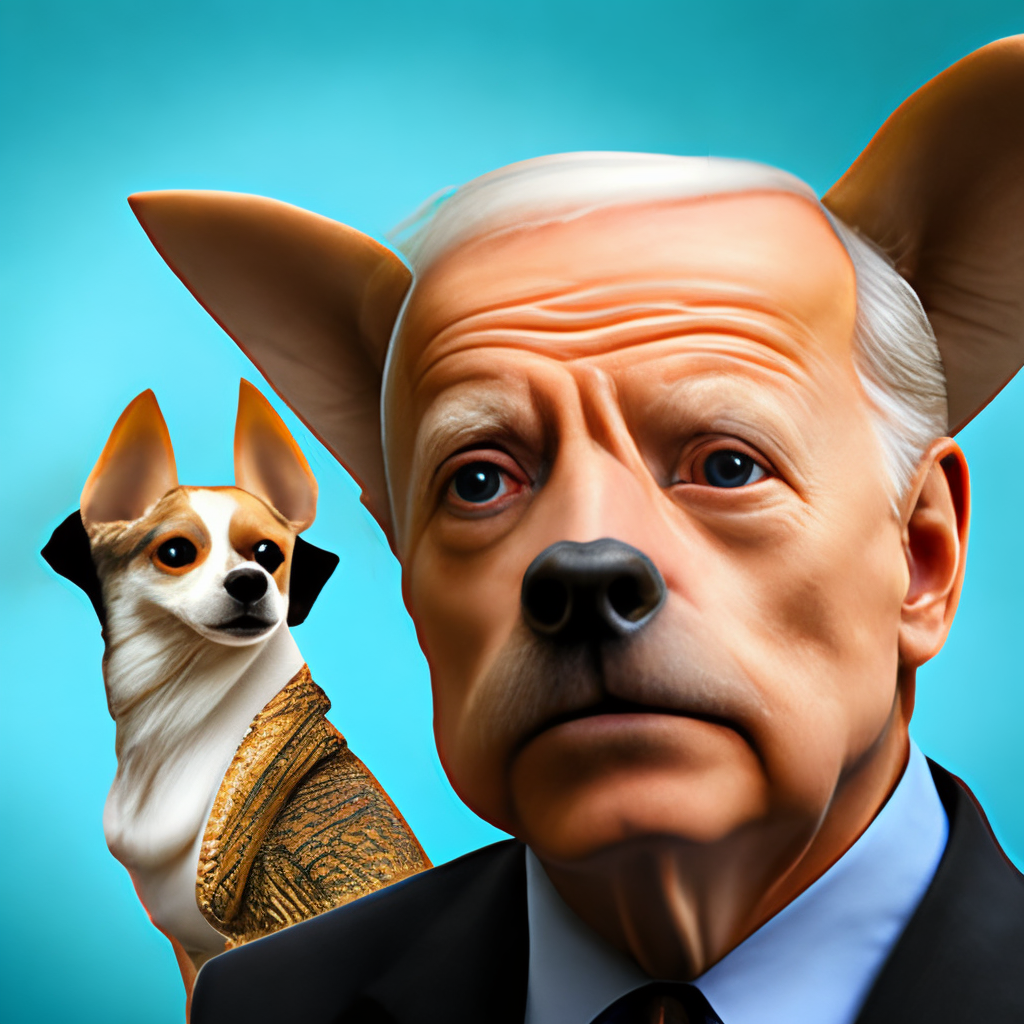 Joe Biden with superimposed Chihuahua face
