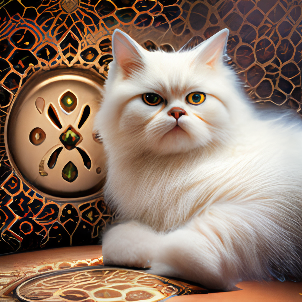 White Persian cat