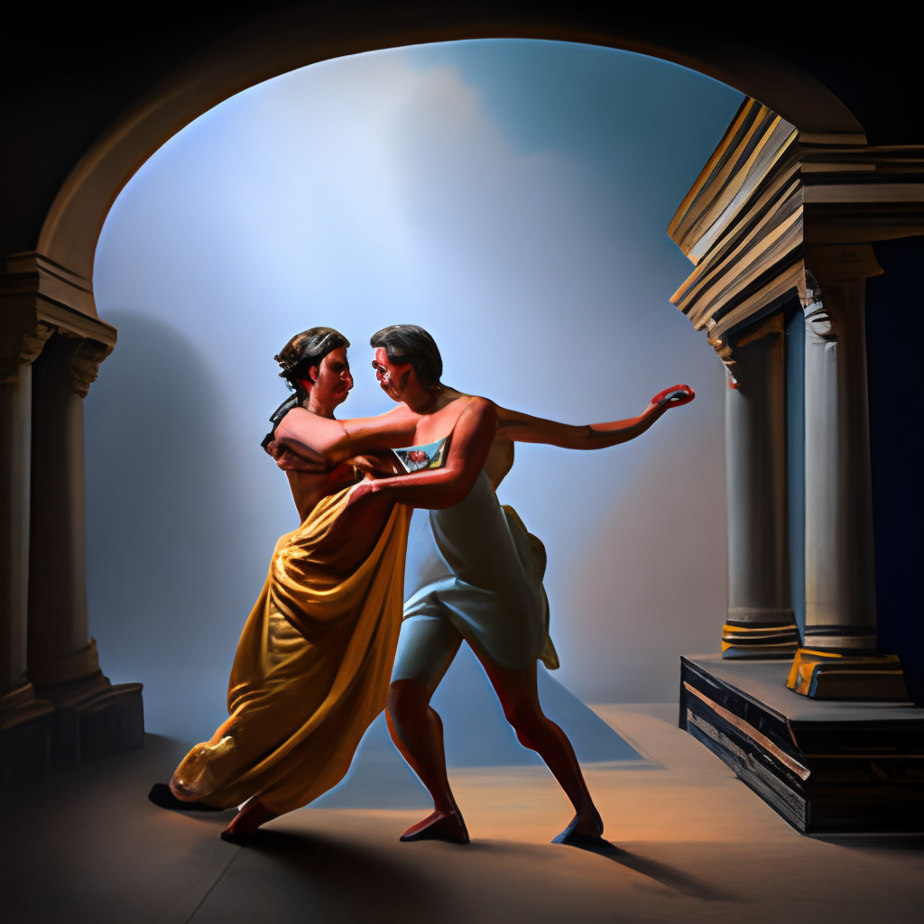 A man and woman falling in love in the achaemenians era