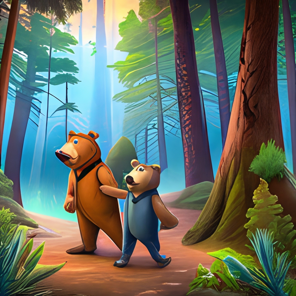 Boonie Bears, the animated series featuring two bears and their misadventures in the forest, would be a great addition to a cartoon background with a nature or adventure theme.