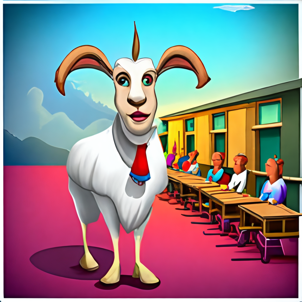 Pleasant Goat Fun Class, the animated series featuring the goats as teachers, would be a great addition to a cartoon background with an educational or learning theme.