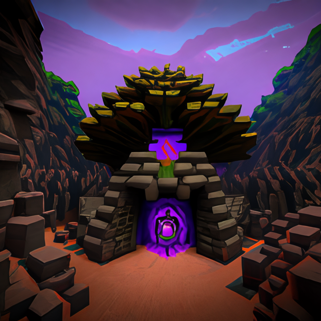 nether portal , mushroom forest, goblin obsidian, pillager
