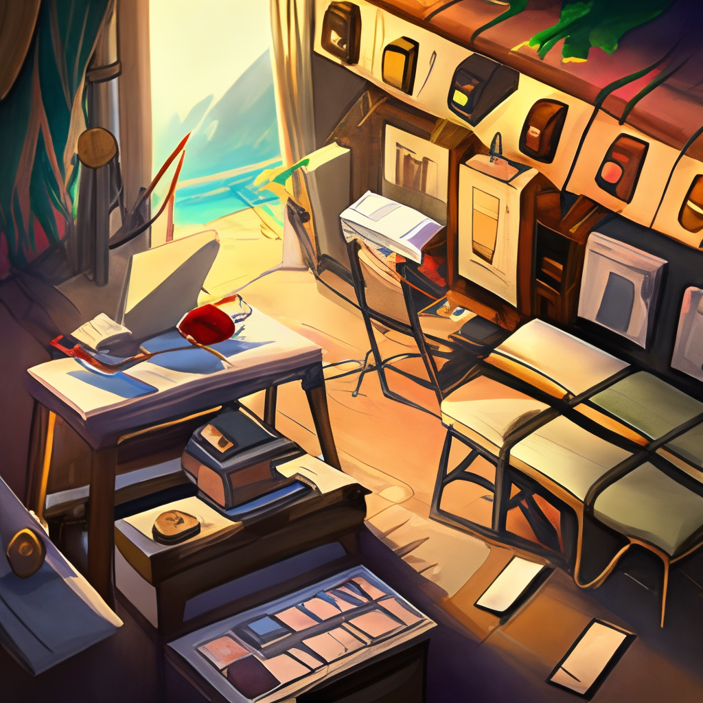 A detailed illustration of an old rusty radio Studio Ghibli style, soft tetrad color, vector art, fantasy art, watercolor effect, Alphonse Mucha, Adobe Illustrator, hand-painted, digital painting, low polygon, soft lighting, retro aesthetics, lofi