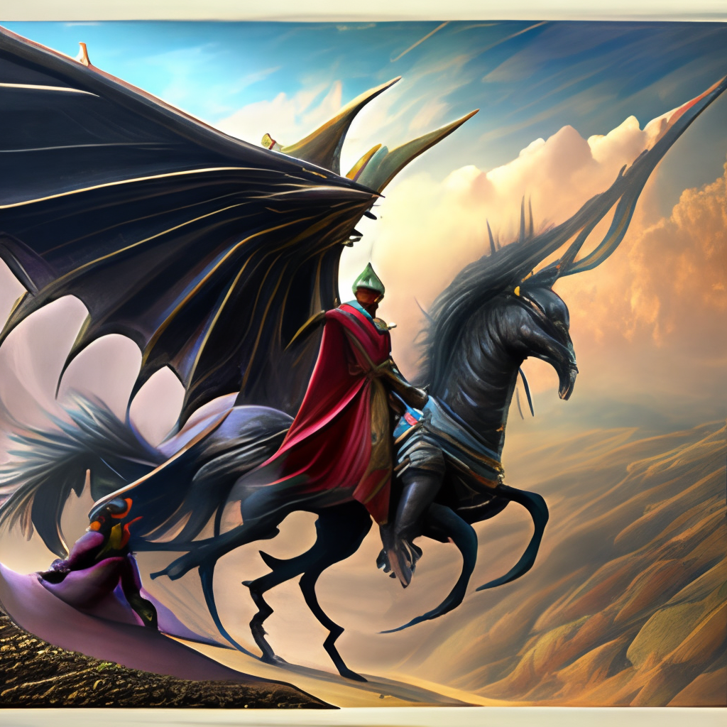 The Devils named Ahriman, Rides a dark dragon, relying old persian mythology 