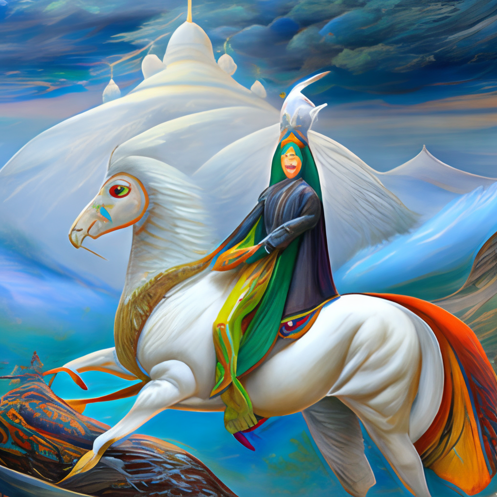 Rashnu the god, rides a white gigantic raven, According to old persian mythology 