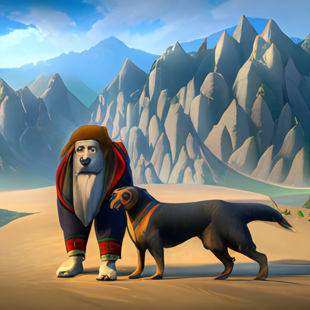 The Tibetan Dog, the animated movie featuring a boy and his bond with a Tibetan Mastiff, would be perfect for a cartoon background with a nature or emotional theme.