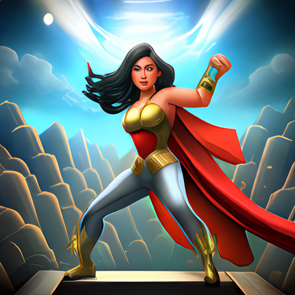 "Darna," the iconic superheroine who defends the Philippines against evil, would be a great addition to a cartoon background with an action or adventure theme.