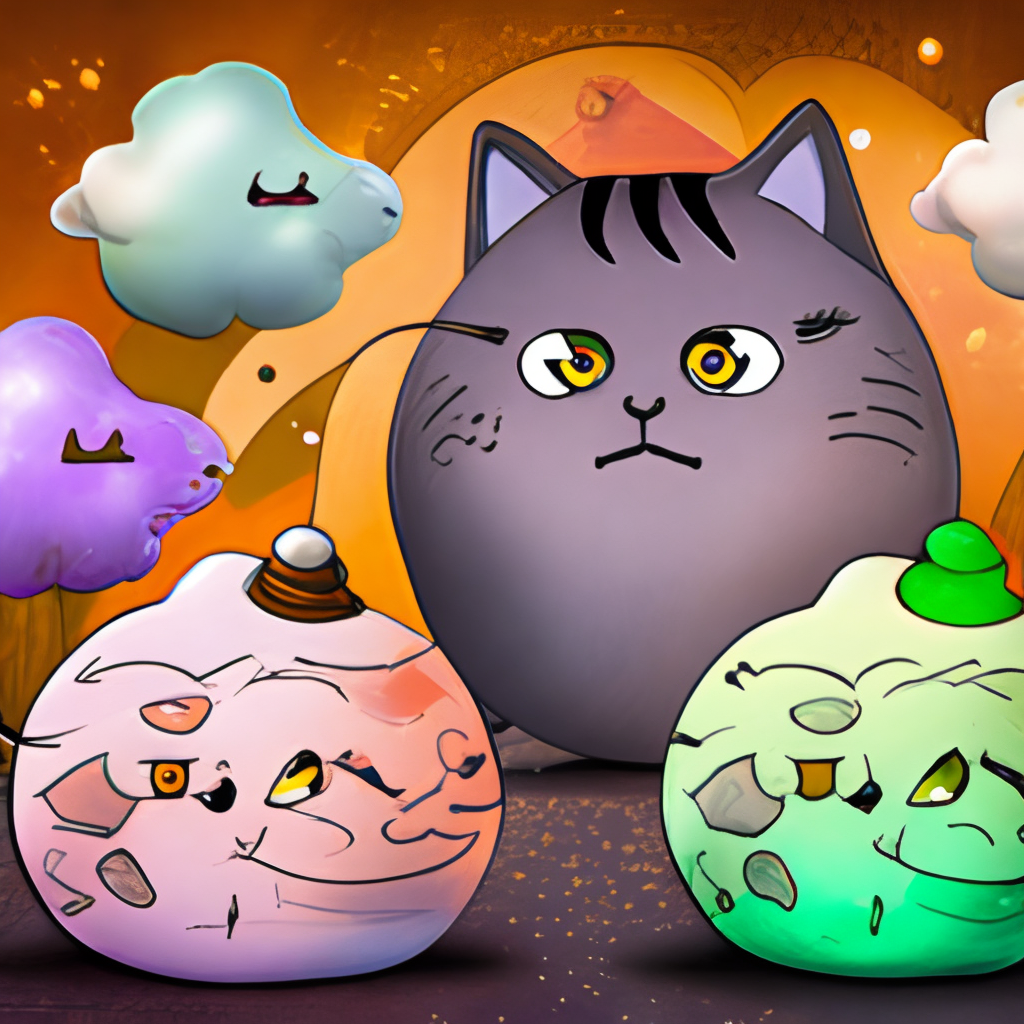 Pusheen, the webcomic featuring a chubby gray cat, would be a great choice for a cute cartoon background with a whimsical or playful theme.