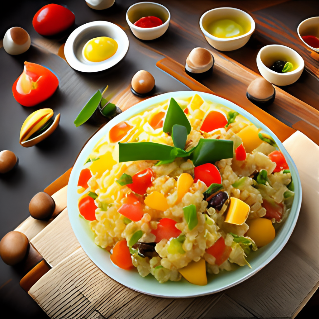 make an image of a mediterranean diet cous cous recipe in square aspect ration
