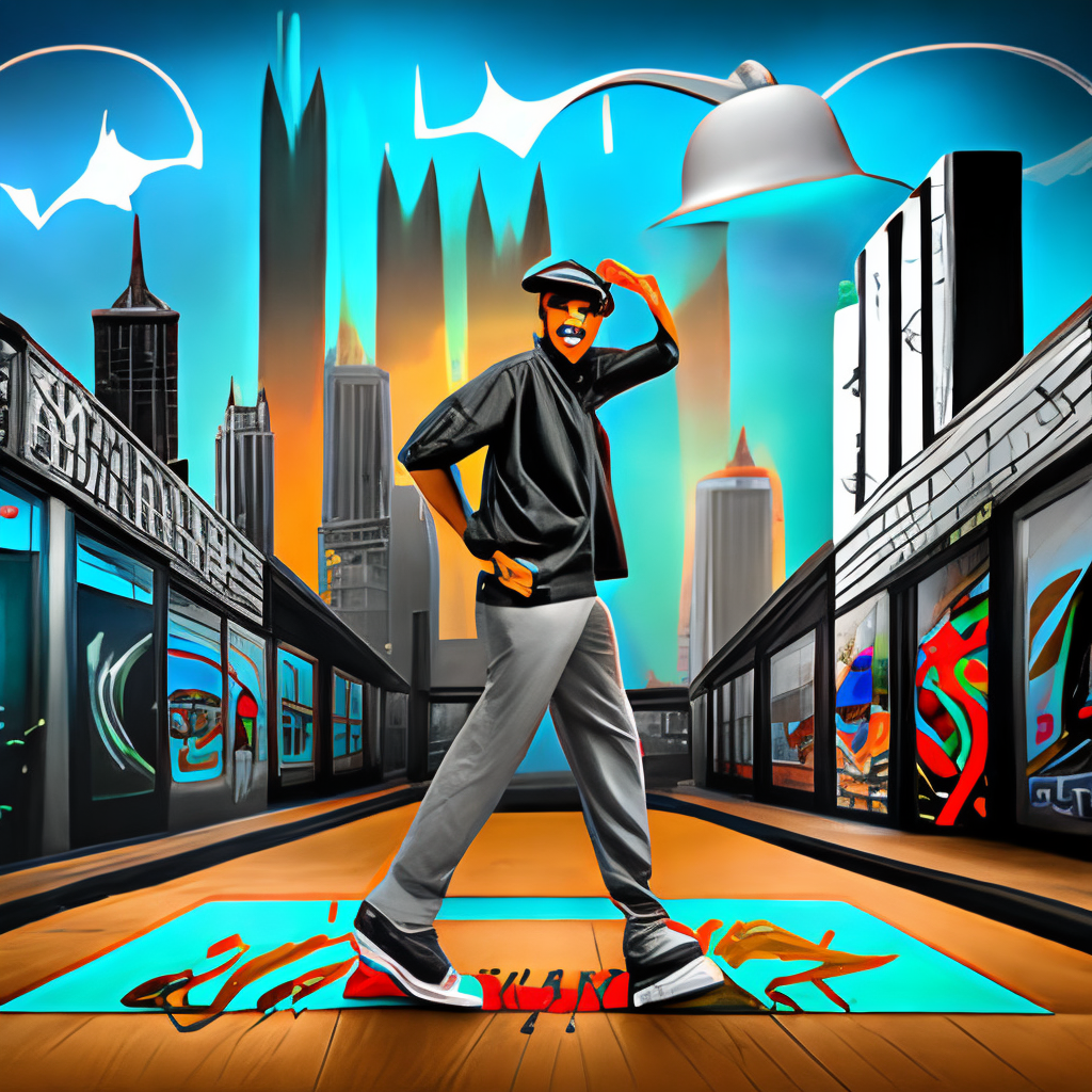 A photo of smart city 
HIP HOP STYLE WITH GRAFFITI
FUTURISTIC STYLE