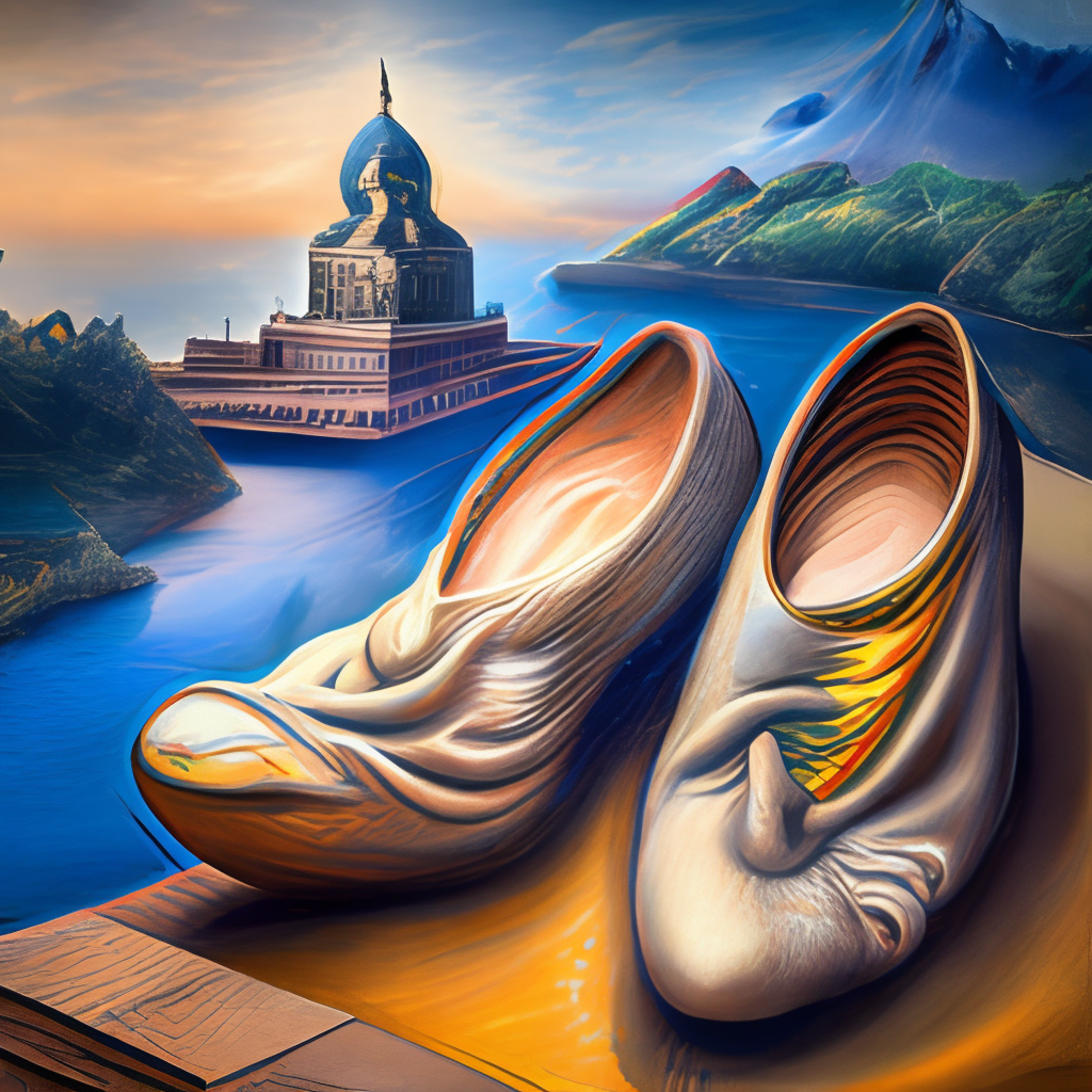 a big disfigured foot is melting, , hyper-detailed, surreal masterpiece by salvador dali
