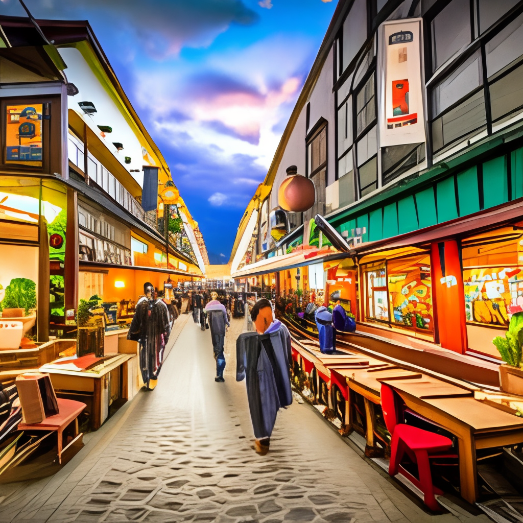 Food street in Japan