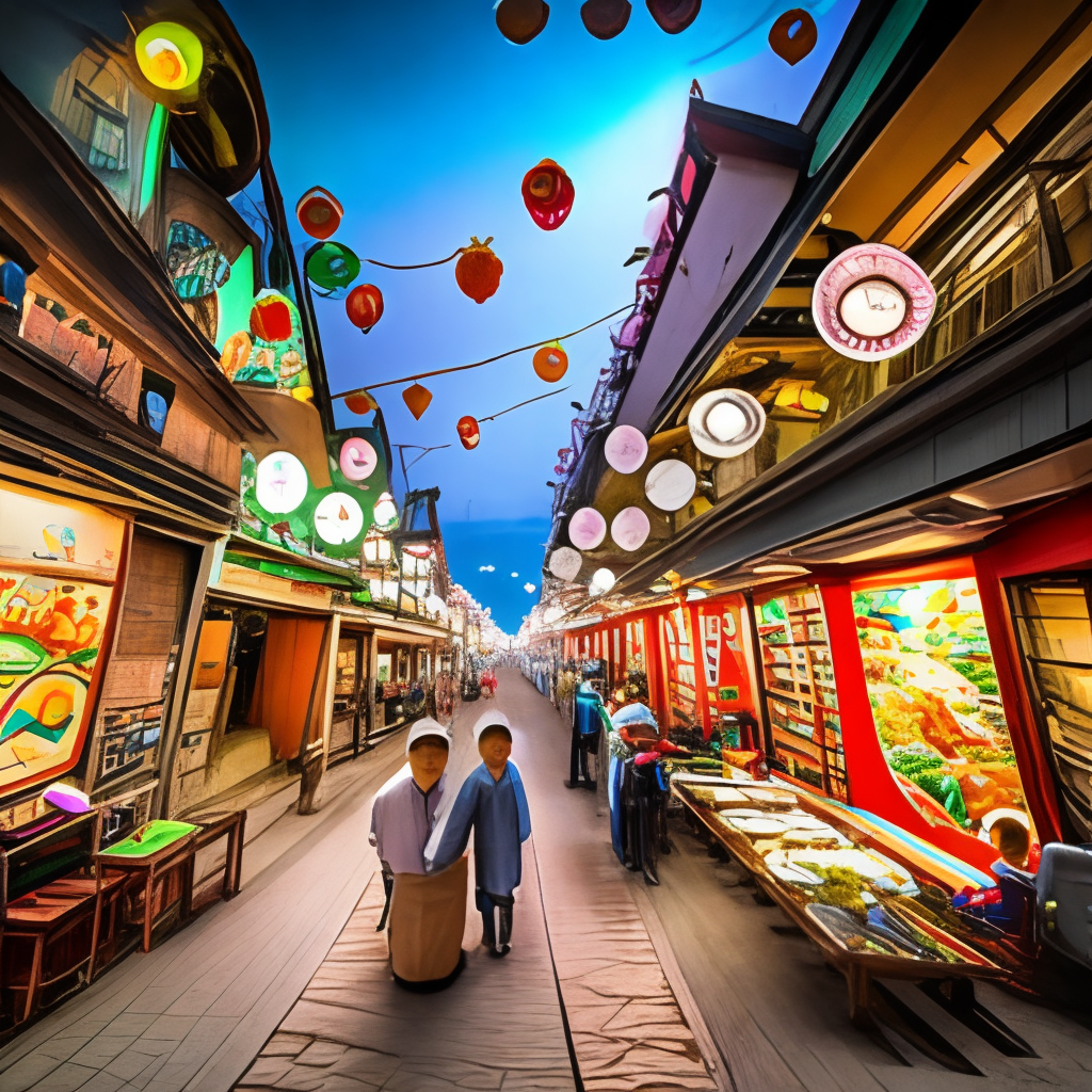 Food street in Japan