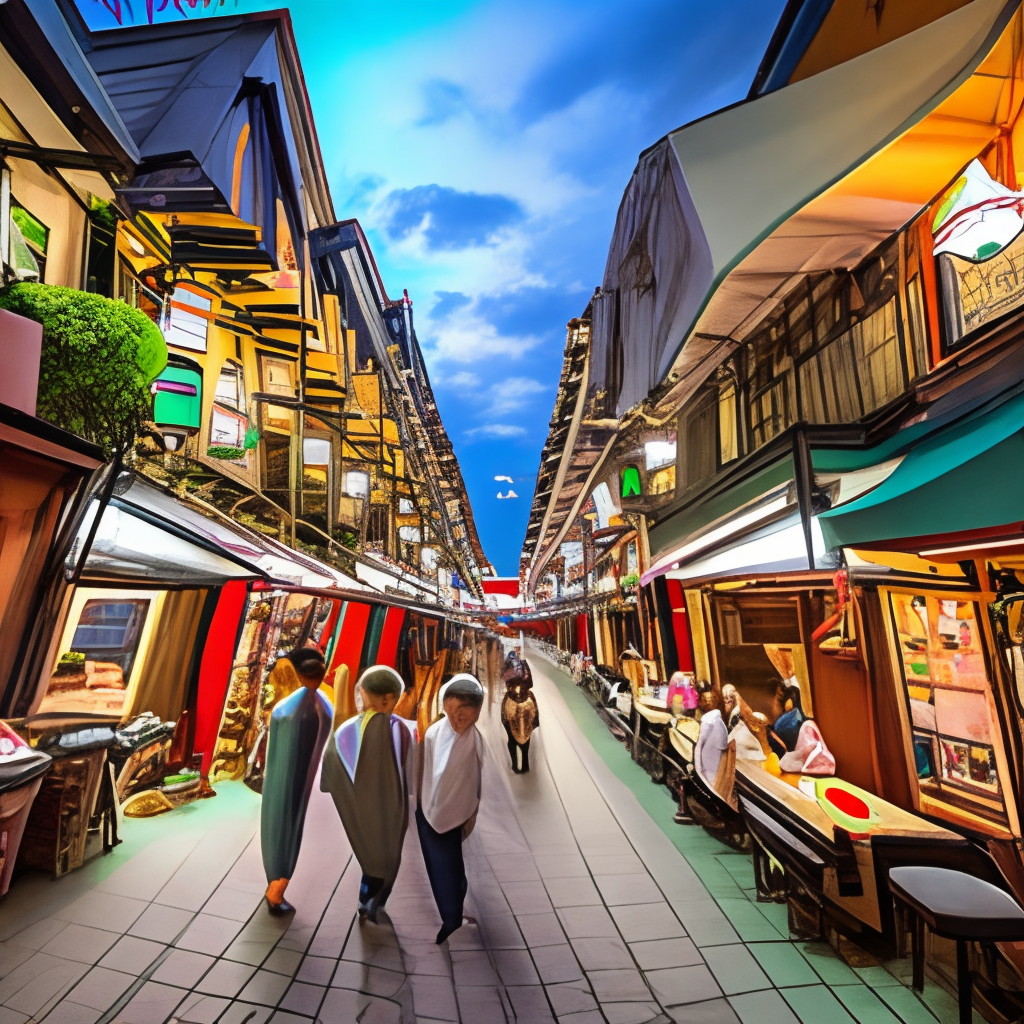 Food street in Japan

