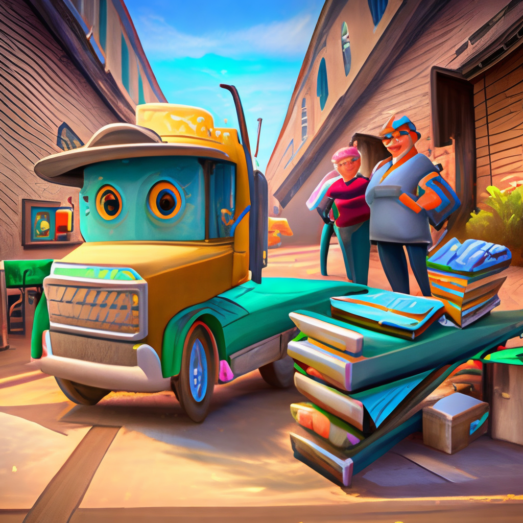 "Trash Truck," a new animated series, features cute and friendly characters that would be perfect for a cartoon background with a slice-of-life or family theme.