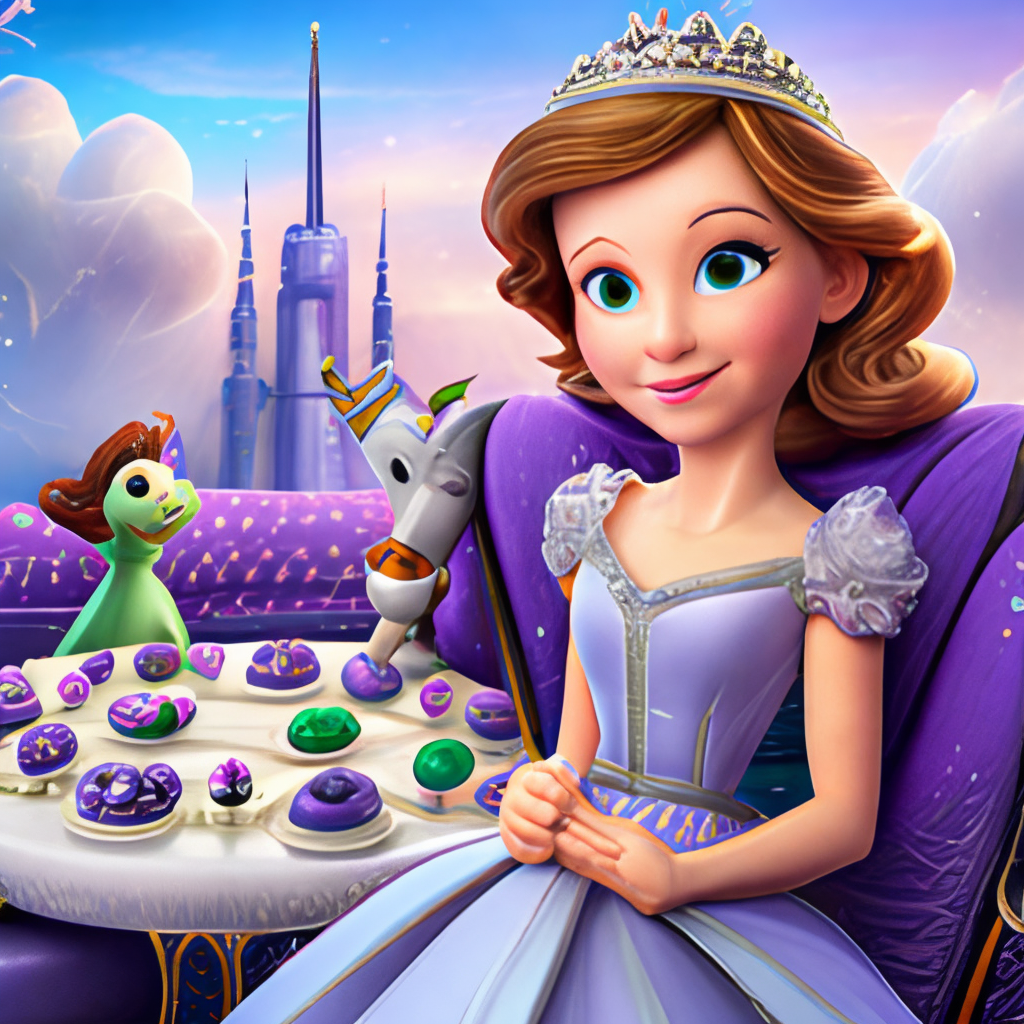 "Sofia the First," a popular animated series on Disney Junior, features cute and royal characters that would be perfect for a cartoon background with a princess or magical theme.