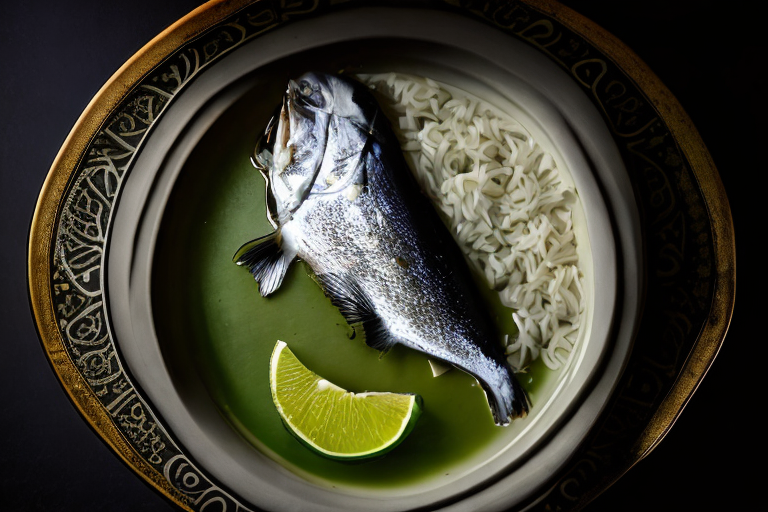 a cut steamed fish