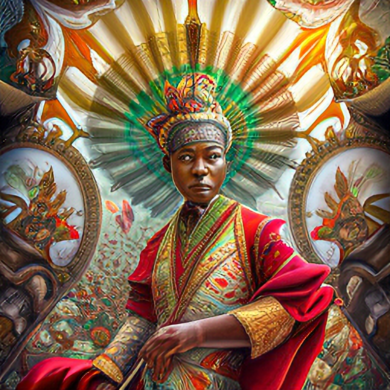 sango fantasy, fantasy magic, , intricate, sharp focus, illustration, highly detailed, digital painting, concept art, matte, Artgerm and Paul lewin and kehinde wiley, masterpiece