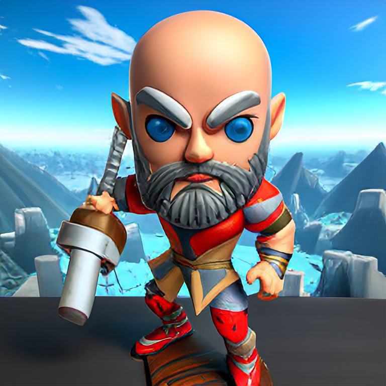 Chibi Kratos figurine, modern Disney style