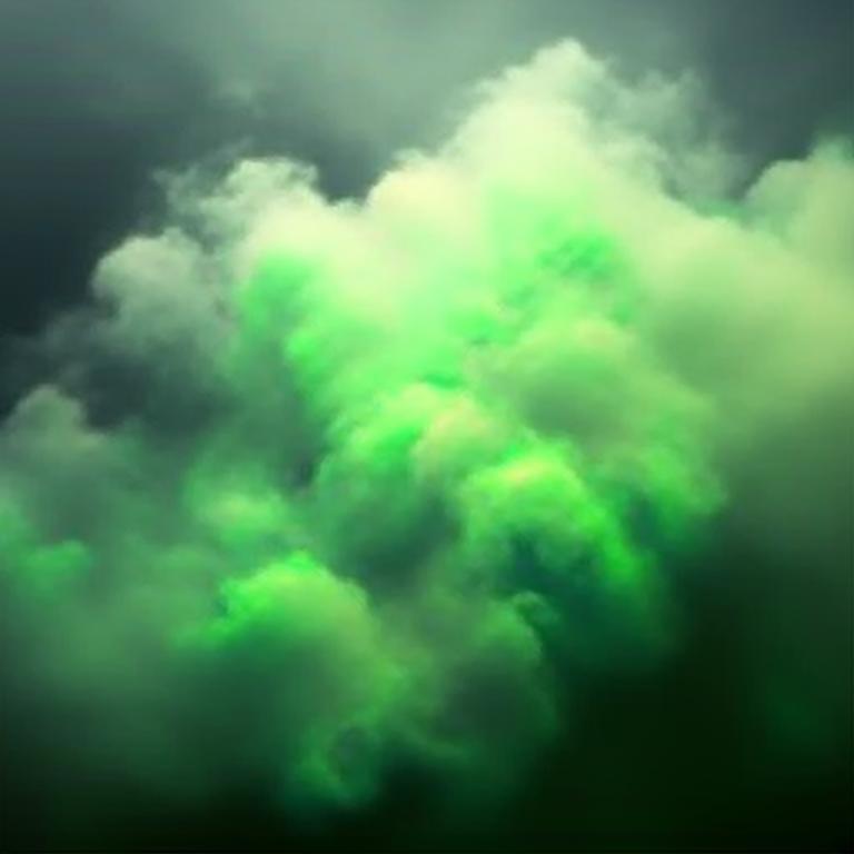 whirling green fog around a cinematic magician, 4 k