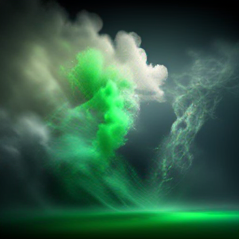 magician, whirling green fog, 4 k, cinematic lighting