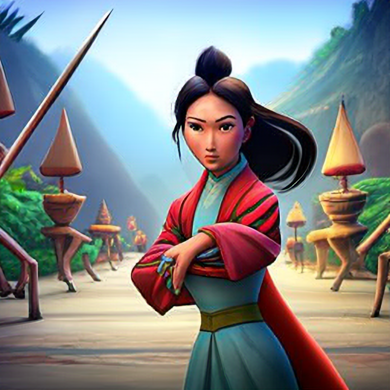 The young Mulan - make her more heroic. make her more heroic