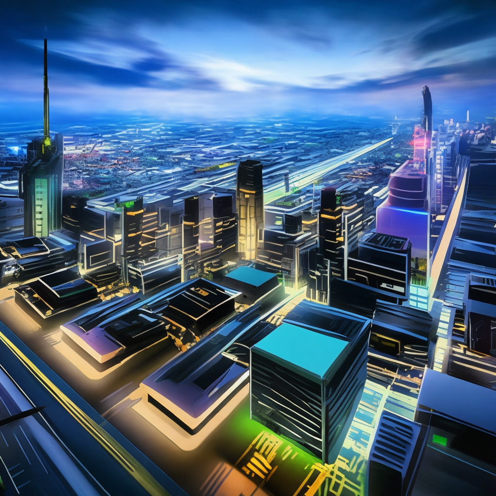 a futuristic japanese city at night photorealistic octane render